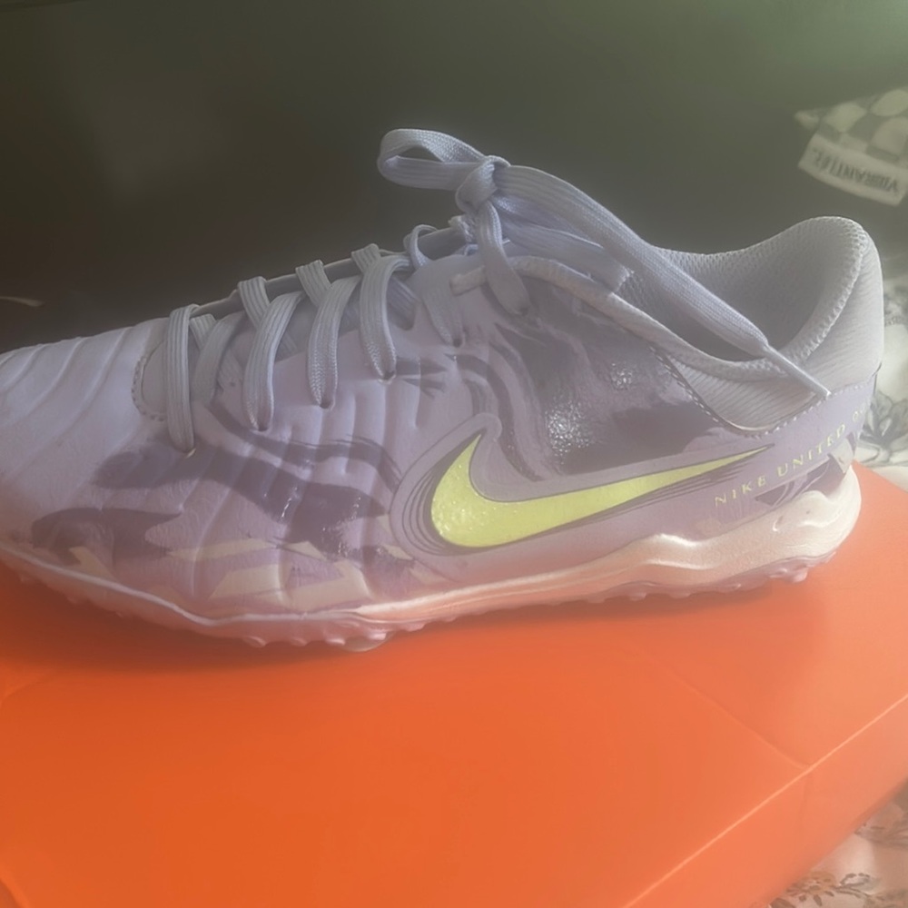 Nike Lavender and Neon Yellow Sports Shoe